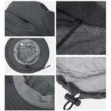 Beige Outdoor Mosquito Net Hat - Sun Protection and Insect Repellent Bucket Hat