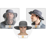 Blue Outdoor Mosquito Net Hat - Sun Protection and Insect Repellent Bucket Hat