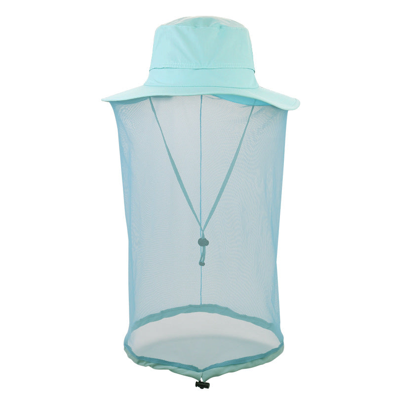 Azure Outdoor Mosquito Net Hat - Sun Protection and Insect Repellent Bucket Hat