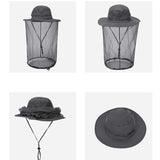 Azure Outdoor Mosquito Net Hat - Sun Protection and Insect Repellent Bucket Hat