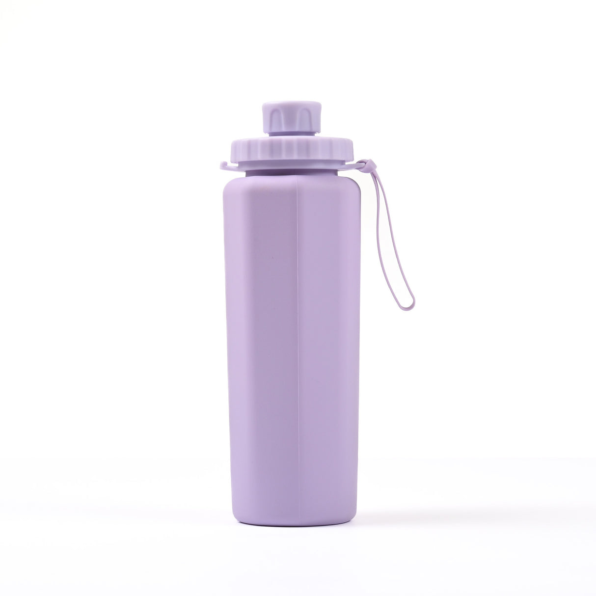 Purple 600ml Silicone Collapsible Water Bottle - Portable and Eco-Friendly Hydration Solution