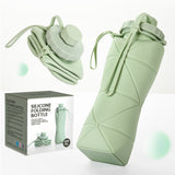 Green 600ml Silicone Folding Water Bottle – Eco-Friendly Collapsible Travel Bottle600ml Silicone Folding Water Bottle - Eco-Friendly Collapsible Travel Bottle