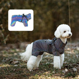 S Laser Adjustable Waterproof Reflective Dog Raincoat with Harness Design