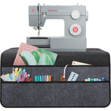 Black  Felt Sewing Machine Mat with Multi-Pocket Storage Organizer