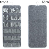 Grey Hanging Felt Shoe Organizer with 24 Clear Pockets - Anti-Rust Metal Hanger Included, Perfect for Shoes, Toys, and Accessories