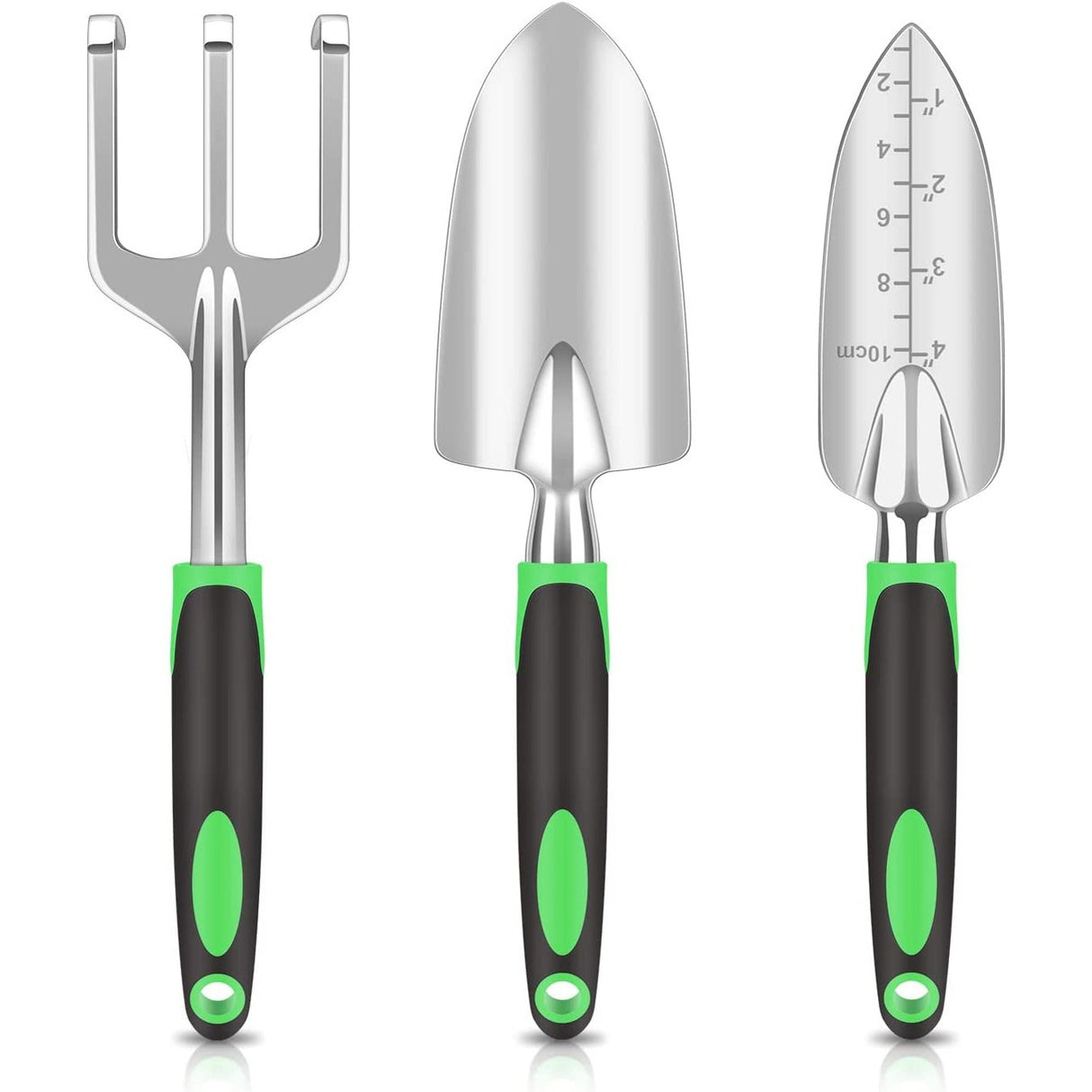 Green 8-Piece Heavy-Duty Gardening Tool Set with Ergonomic Handles and Storage Bag