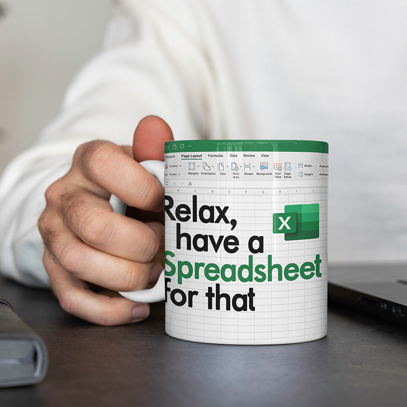 Funny Excel Spreadsheet Mug – Perfect for Office & Spreadsheet Enthusiasts