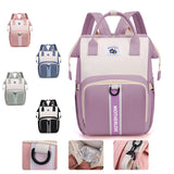 Purple New Large Capacity Mommy Bag – Portable and Lightweight Multi-Function Diaper Backpack, Stylish Baby and Mom Storage Bag