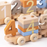 Wooden Number Train Toy for Kids – Educational Counting and Number Recognition Blocks – Early Learning Building Set for Toddlers