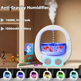 Black 3 In 1 Anti-Gravity Humidifier Multifunctional Aromatherapy Machine Bluetooth-compatible Speaker Fish Tank Ambient Light