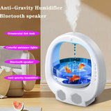 Black 3 In 1 Anti-Gravity Humidifier Multifunctional Aromatherapy Machine Bluetooth-compatible Speaker Fish Tank Ambient Light