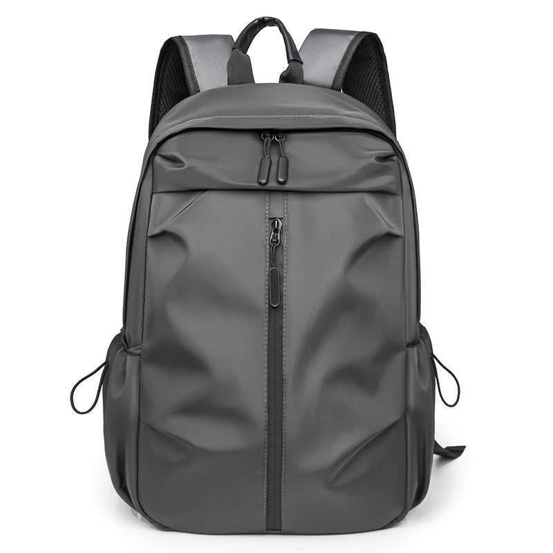 Grey Casual Korean Style Backpack - Versatile Laptop Bag for Students, Business, and Travel - Fashionable and Practical