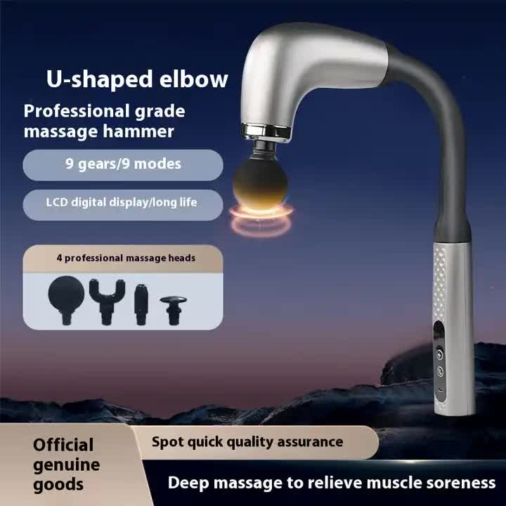 Green Electric Elbow Fascia Gun for Body/Head Relief Portable Silent Body Fatigue Reliever Hot Selling Massager