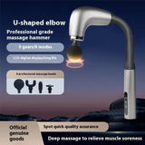 Silver Electric Elbow Fascia Gun for Body/Head Relief Portable Silent Body Fatigue Reliever Hot Selling Massager