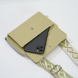 Light Green 2-piece combination new mobile phone shoulder bag niche design one-shoulder messenger bag mobile phone bag multi-function wide shoulder strap mother-and-child bag