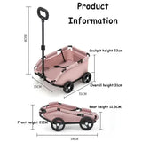 Pink Compact Foldable Pet Stroller for Dogs and Cats – Lightweight Travel Pushchair for Small Pets, Teddy Dogs, and Cats – Portable and Collapsible Pet Buggy for Outdoor Adventures