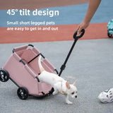 Grey Compact Foldable Pet Stroller for Dogs and Cats - Lightweight Travel Pushchair for Small Pets, Teddy Dogs, and Cats - Portable and Collapsible Pet Buggy for Outdoor Adventures