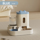 Blue Automatic Pet Feeder and Water Dispenser - Smart Dog Bowl & Cat Feeder, Universal Pet Feeding Station, Electric Pet Water Fountain