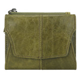 Olive Green Genuine Leather Women's Wallet - Multifunctional Coin & Card Holder, Fashionable Card Box in Top-Grade Cowhide