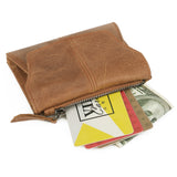 Olive Green Genuine Leather Women's Wallet - Multifunctional Coin & Card Holder, Fashionable Card Box in Top-Grade Cowhide