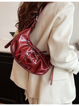 White Elegant Bowknot Design Shoulder Bag - Chic Underarm Dumpling Bag for Trendy Looks