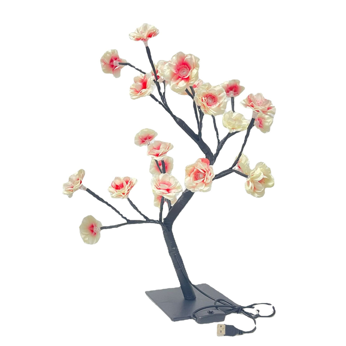 LED Rose Flower Tree Light with Detachable Base and USB Switch – Decorative Night Light for Home Décor