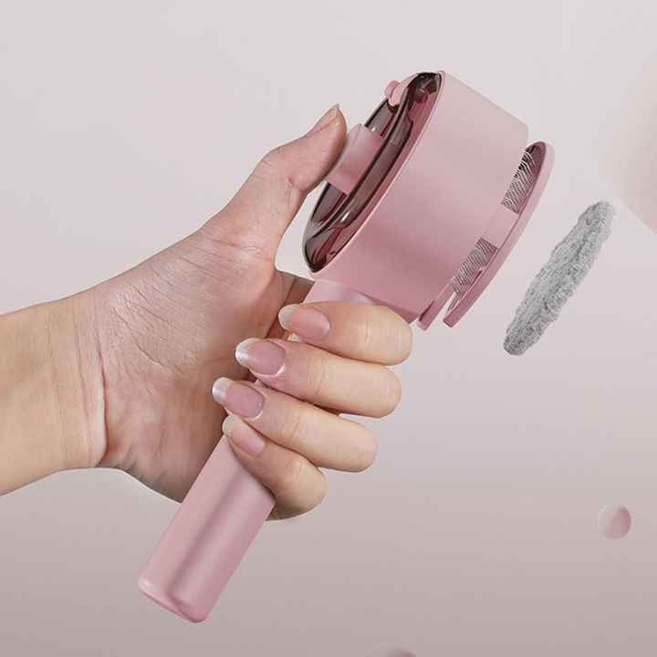 Pink Pet Grooming Spray and Massage Brush | One-Click Hair Removal Comb for Cats & Dogs | UV Sterilization for Mites Control