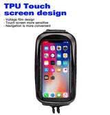 Waterproof Bicycle Phone Frame Bag with Sun Visor, TPU Touchscreen, and Storage Pockets for Road and Mountain Bikes