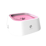 Pink Anti-Spill Floating Pet Water Bowl for Dogs and Cats - 1L Capacity, Splash-Proof and Anti-Wet Mouth Design