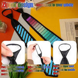 Style 01 LED Sound-Activated Glowing Tie - Party Performance Accessory with Adjustable Light Patterns(Batteries not included, self-provided)