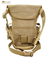 Khaki Tactical Outdoor Leg Bag - 900D Durable Multi-Layer Waist Pack for Cycling, Fishing, and Security