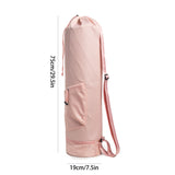 Pink Durable Yoga Mat Carry Bag - Multi-Functional Fitness Backpack with Wet Pocket(Mugs are filming props, not included)