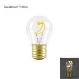 Star and Moon Shape Portable USB Rechargeable LED Bulb - Night Light & Festive Decor