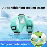 Size L Green Pet Cooling Harness  LED Lights & Leash - Summer Relief for Small Dogs and Cats