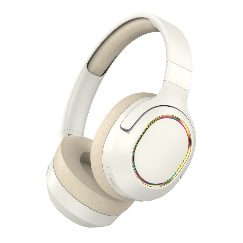 Khaki P2963 Wireless Bluetooth Headphones with LED Light, Hi-Fi Sound, and Sport Design