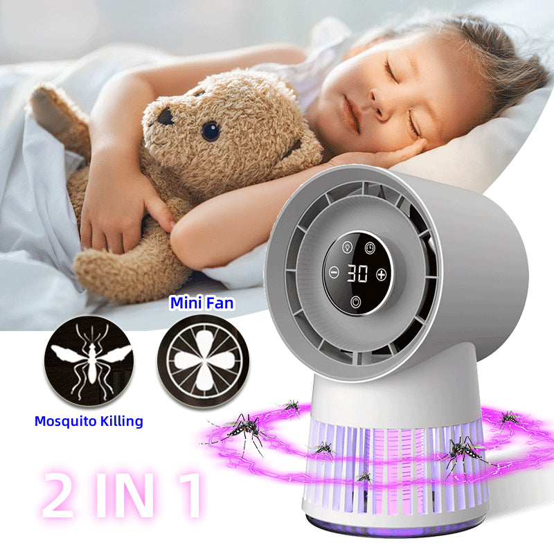 Portable Rechargeable Mosquito Killer Lamp with Adjustable Fan - 8000mAh Battery