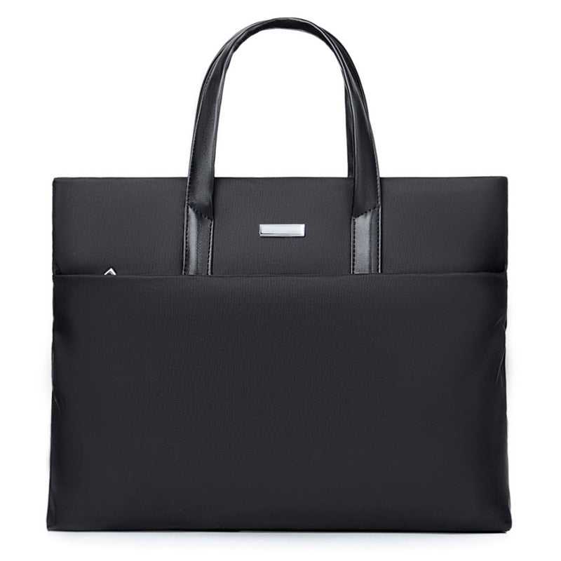 Black Lightweight Business Tote Bag - Durable and Stylish for Work and Travel