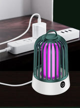 Green Electric Mosquito Killer Lamp with Dual Modes -1200MA USB Rechargeable