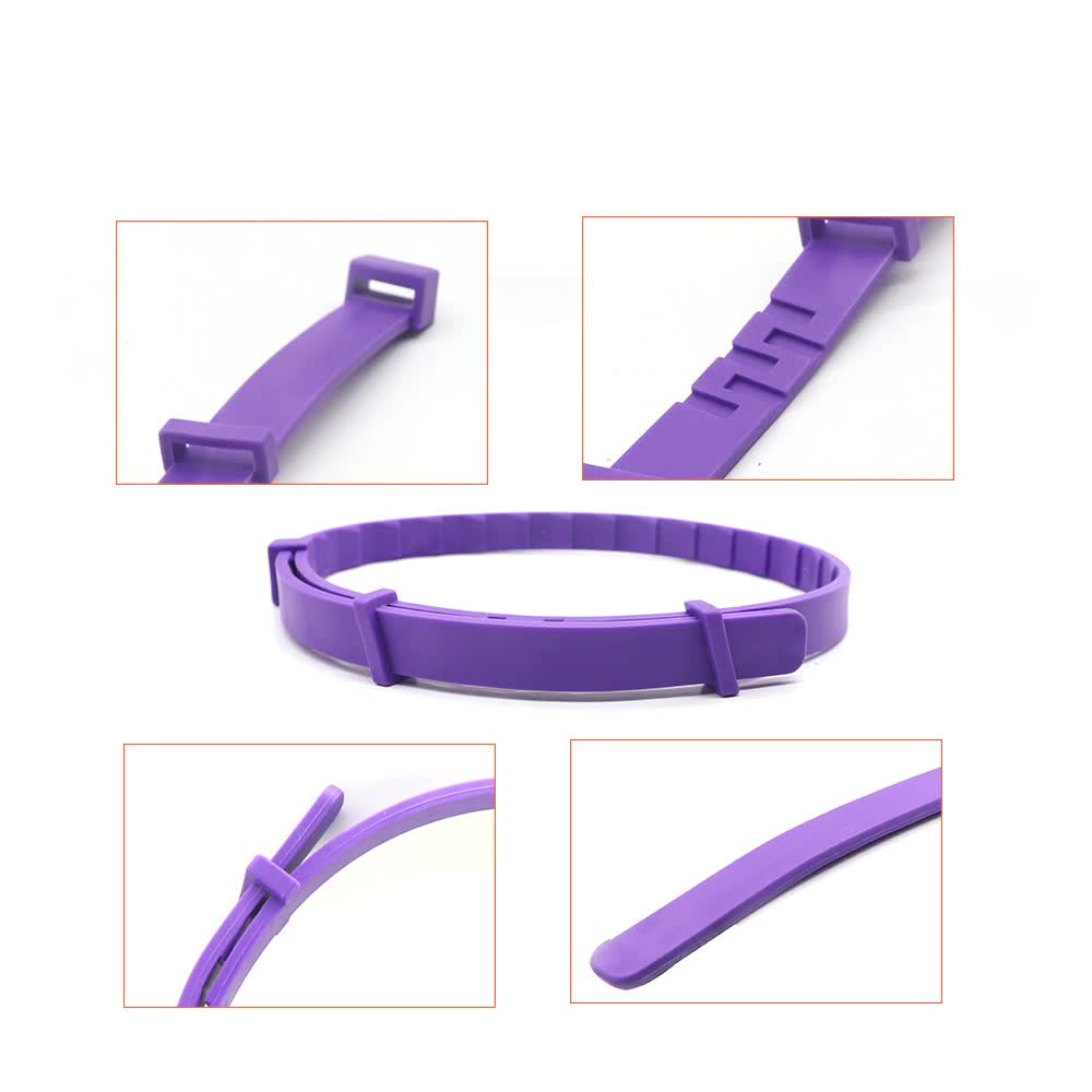 Purple Calming Collars for Cats - Natural Anxiety Relief, Adjustable, 4 Pack