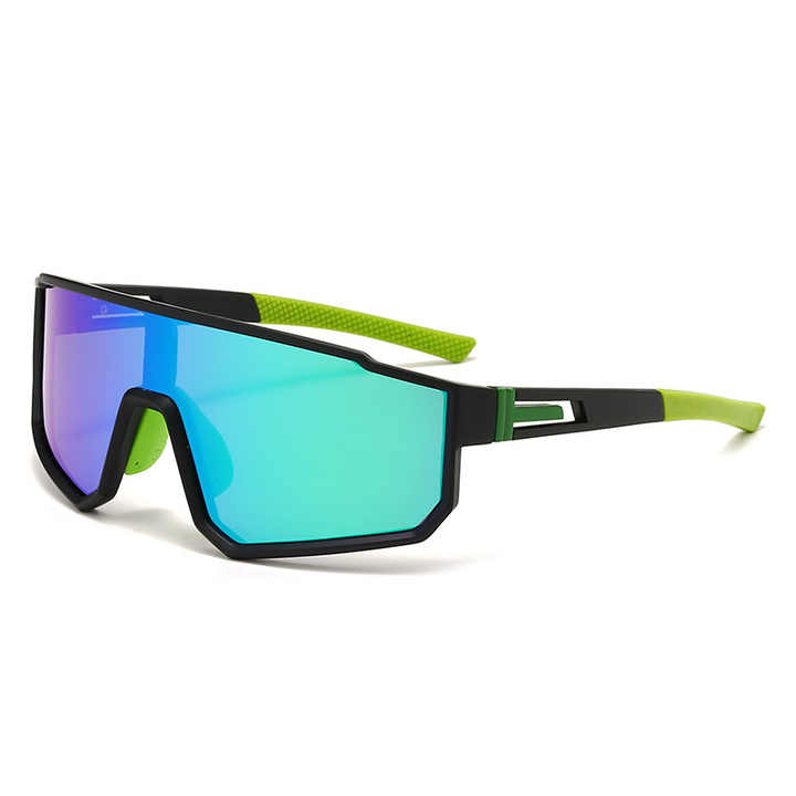 UV400 Sports Sunglasses with Polarized TAC Lens - Black/Green