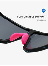 UV400 Sports Sunglasses with Polarized TAC Lens - White/Pink