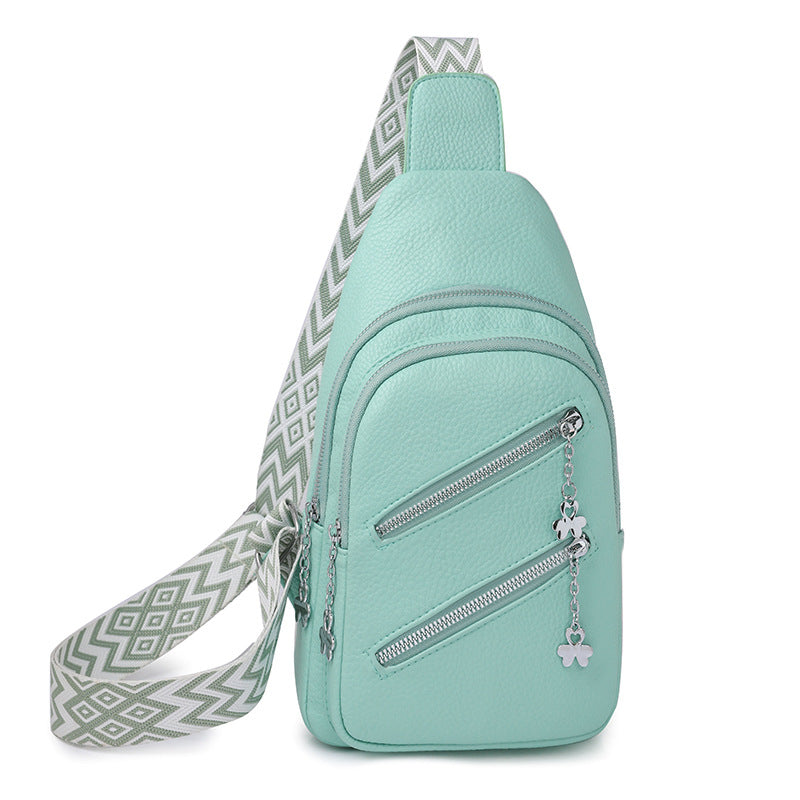 Waterproof Crossbody Sling Bag with Adjustable Strap - Mint Green