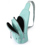 Waterproof Crossbody Sling Bag with Adjustable Strap - Mint Green