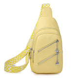 Waterproof Crossbody Sling Bag with Adjustable Strap - Yellow