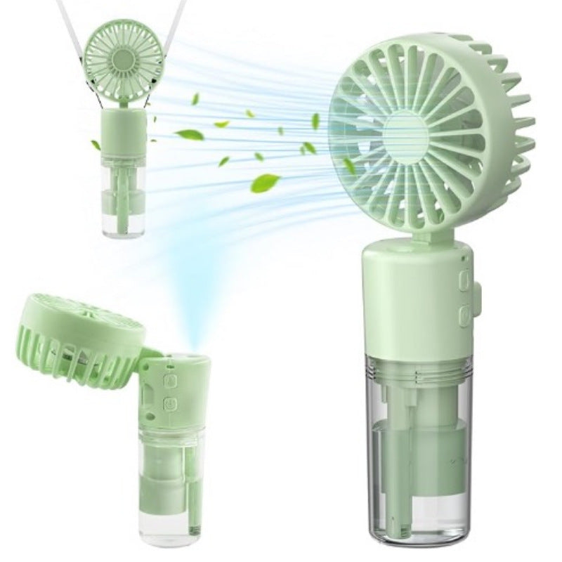 Portable 4-Speed Mini Spray Fan with Moisturizing Function - F2 White (2PCS)