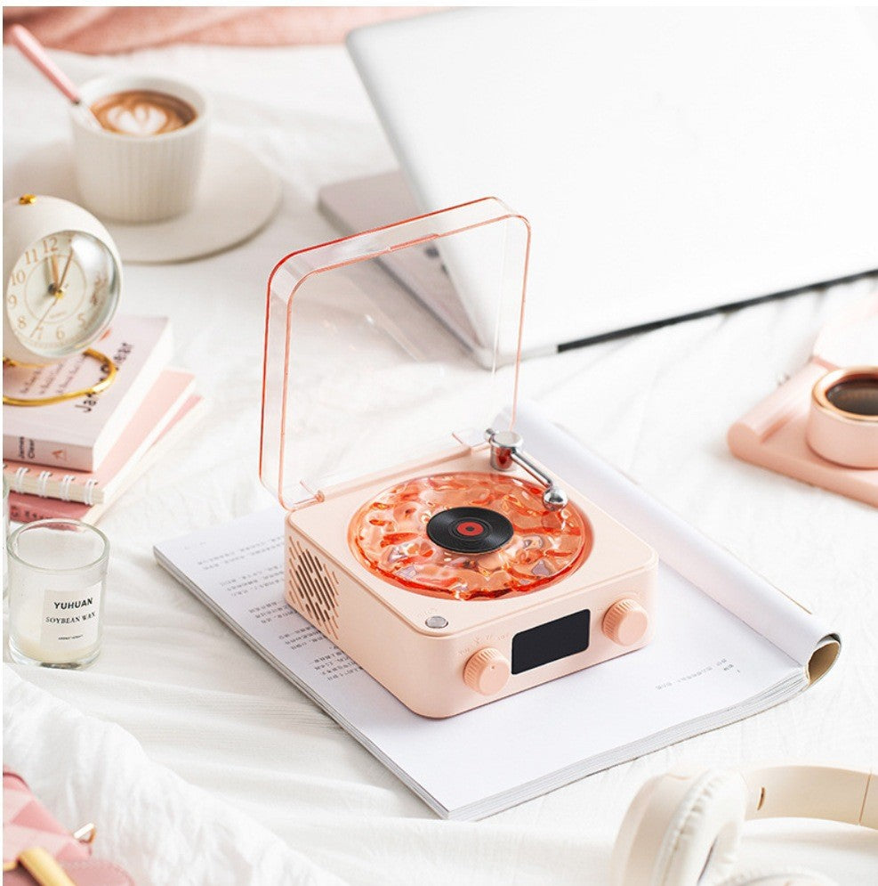 Pink, KW03 Bluetooth Sleep Sound Machine - Retro Design with 1500mAh Battery