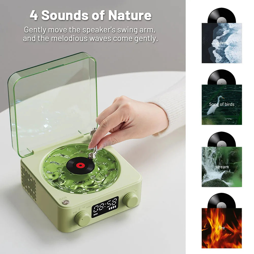 Green, KW03 Bluetooth Sleep Sound Machine - Retro Design with 1500mAh Battery