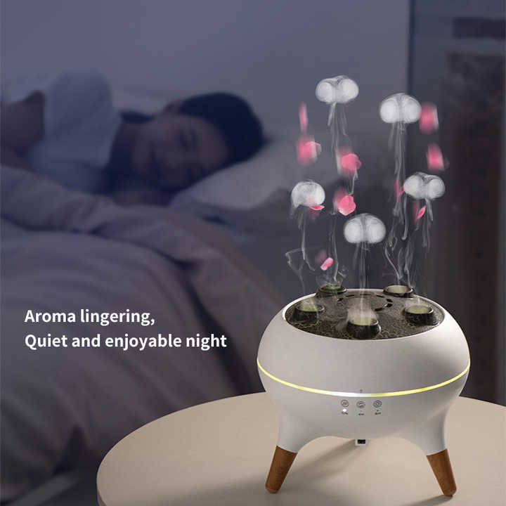 Dynamic Jellyfish Aroma Diffuser with Timer, Ambient Lighting, and Adjustable Mist Modes