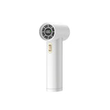 White Portable High-Speed Turbo Fan with 2000mAh Battery and Multiple Attachments