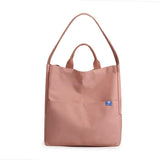 Pink Minimalist Nylon Tote Bag with Adjustable Shoulder Strap, Large Capacity